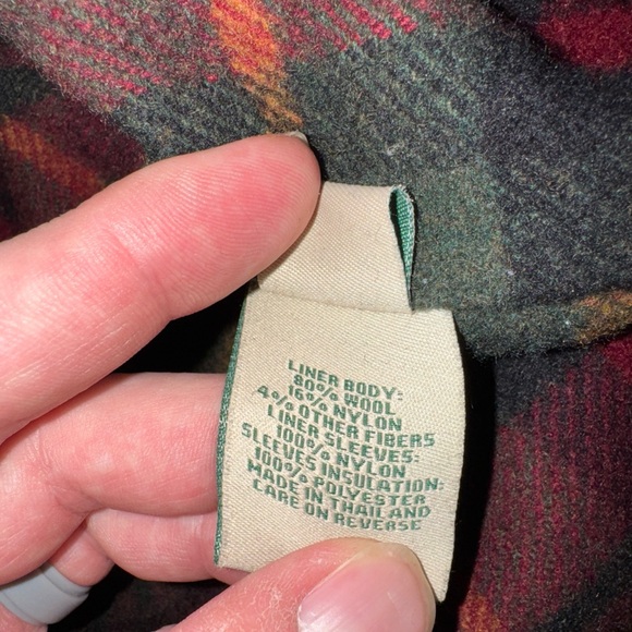 Vintage LL Bean Barn Wool Barn Jacket Mens Size XL Tall Plaid Lined - Picture 6 of 7